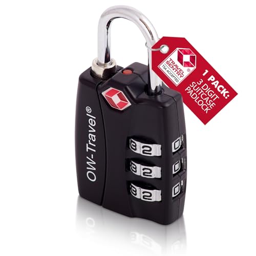 Ow-Travel Lucchetto Combinazione Aprire Alert Indicatore Tsa Per Valigie E Bagagli. Lucchetto Con Combinazione Per Lucchetto Armadietto, Lucchetto Pal