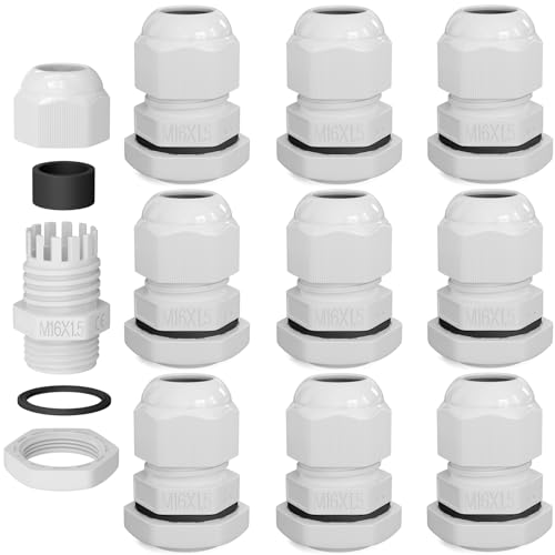 Hb-Digital 1X Pressacavo M16 Per 4-8Mm Ip68 Impermeabile Resistente Alla Polvere Ritardante Di Fiamma Per Uso Esterno Industriale Facile Installazione