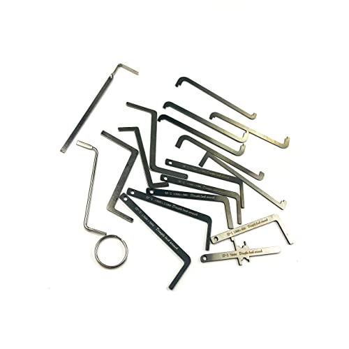 Set Di 18 Strumenti Di Bloccaggio Per Serratura Europea, Leva Leva Leva Per Fabbro In Acciaio Inox