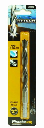 Piranha X50728-Qz Punta Per Trapano Perforatore Hss-Cnc, Per Metallo, 12 Mm