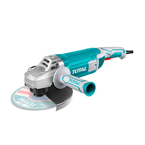 Total - Smerigliatrice Elettrica 2400W Con Disco Da 230Mm, Smerigliatrice Professionale Per Tagliare E Levigare Metallo, Pietra E Cemento