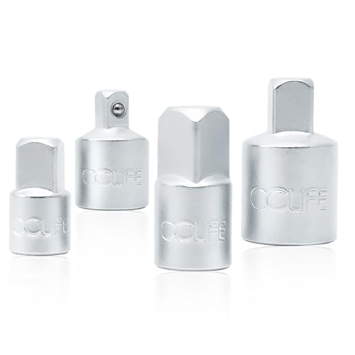Cclife 4 Pezzi Set Di Adattatori Adattatore Per Bussole Per Chiavi A Cricchetto O Dinamometrica Riparazione Per Automobili 1/2" A 3/8", 3/8" A 1/2",1/