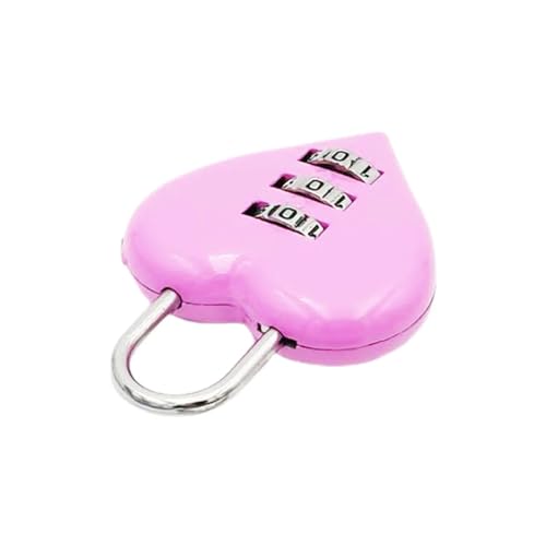 Lucchetto A Combinazione Rosa, A Forma Di Cuore, 3 Password Digitale, Mini Serratura Per La Scuola, Palestra, Cancello, Cassetta Degli Attrezzi, Colla