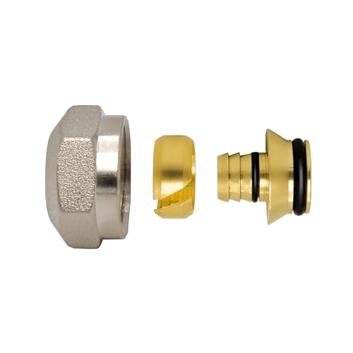 Variosan Raccordo A Morsetto Per Tubo Di Riscaldamento 17 X 2 Mm 14276, 2 Pezzi, 3/4", Per Rubinetti E Riscaldamento A Pavimento, Eurokonus