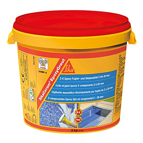 Sika - Sikaceram Epoxygrout, Pietra Di Luna - Stucco Sigillante Per Fughe Di Pavimentazioni E Rivestimenti Ceramici O Lapidei - Bicomponente - 5Kg