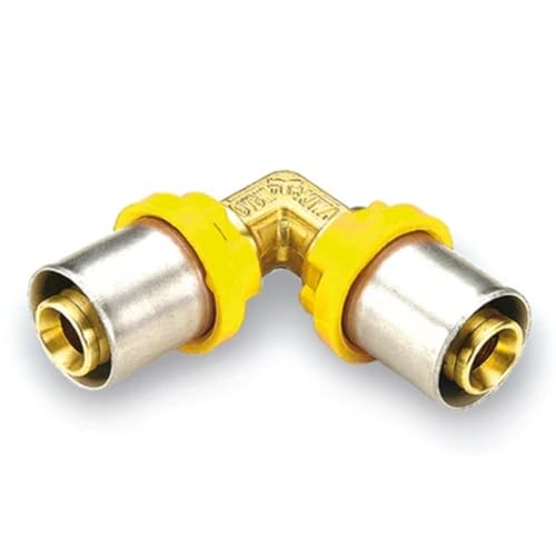 Raccordo Per Gas Curvo Doppio 20Mm Per Tubo Multistrato
