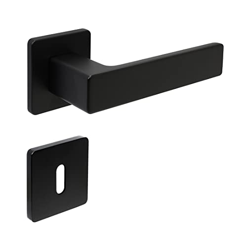 Felgner Maniglia Bormio Per Porte Interne | Maniglia Per Porta Moderna E Di Alta Qualità | Ferramenta Per Porta Con Rosetta | Per Porte Interne E Dell