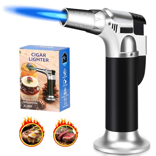 Kasanni Cannello Da Cucina Può Essere Riempito, Fiamma Ossidrica Da Cucina Regolabile, Adatto Per Cucina, Pasticceria, Dessert, Panna Cotta, Campeggio