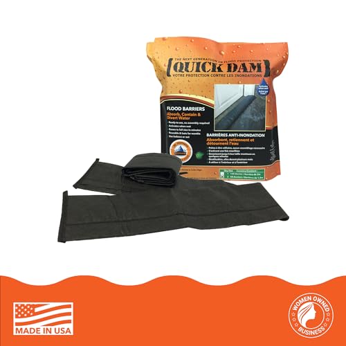 Quick Dam- Barriera Contro Gli Allagamenti, Si Attiva Con L’Acqua, Lunghezza 3 M, Confezione Da 2 Pezzi (2 X 1.5 M), Qd65-2