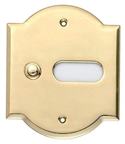 Campanello Pulsantiera Porta Ingresso Casa In Ottone Lucido Un Pulsante