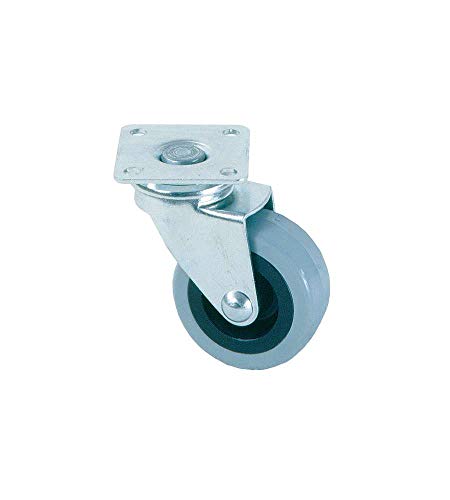 Suki 3271346 - Rotella Su Cerchio In Poliammide Con Giradischi, 75 Mm, Colore: Grigio