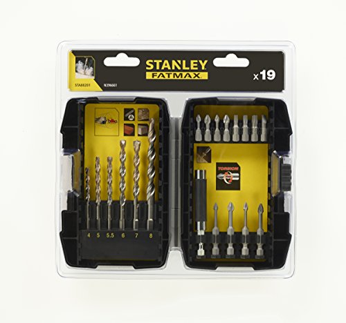 Stanley Sta88201 Set Punte Per Forare E Avvitare, 19 Pezzi