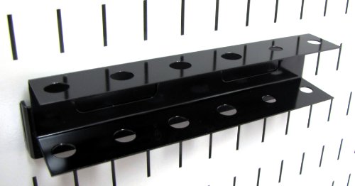 Wall Control Asm-Sd-008 B Staffa Di Supporto Per Cacciavite Per Pannello Forato In Metallo Scanalato Solo Pannello Forato, Nero