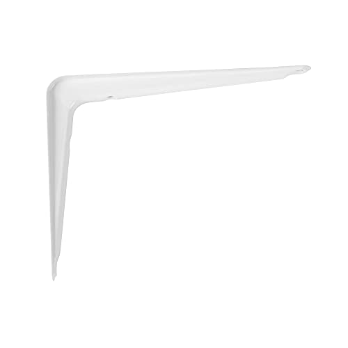 Amig - Staffa Per Mensole A Muro | Supporti Per Mensole | Reggimensola | Staffe Per Mensole In Acciaio | Colore: Bianco | Dimensioni: 200 X 150 | Peso
