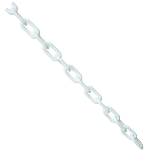 True Products B1021D 25 M X 6 Mm Plastica Barriera Catena Sicurezza Recinzione Decorativa Da Giardino, Bianco