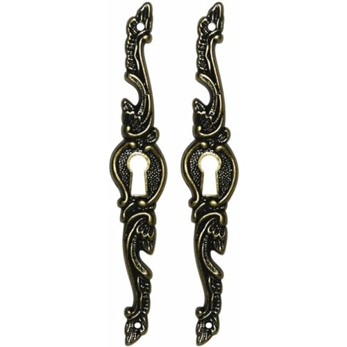 Cyclingcolors 2X Bocchetta Rosette Chiave Per Mobili Louis Xv In Zama Finitura Bronzo Antichizzata Armadi Mobili 128X21Mm