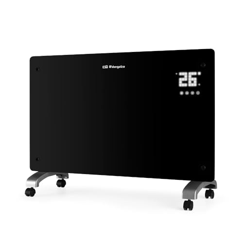 Panel Radiante Wifi. Cristal Templado Negro. Control Táctil - Rew 2020 2000 W