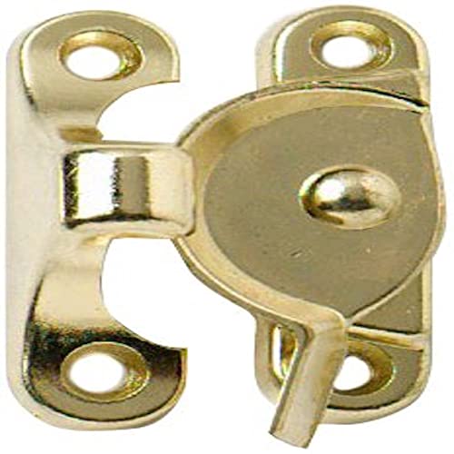 Bulk Hardware Bh01749 Fermo Per Finestra Scorrevole, Finitura Anodizzata Ottone, Bianco