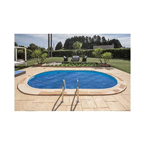 Gre Cvpe700 - Cobertor De Verano Para Piscina Ovalada Enterrada De 700 X 320 Cms, Color Azul