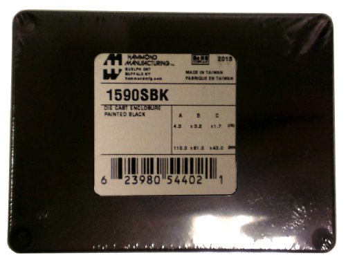 Hammond Electronics Cecominod033125 1590Sbk - Custodia Universale In Alluminio Pressofuso, 111 X 82 X 44, Colore: Nero