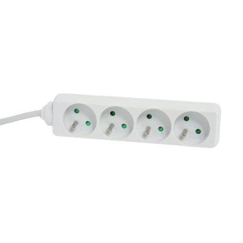 Debflex 716343 - Multipresa Con 4 Prese 16 A, 1,5 M, Colore: Bianco
