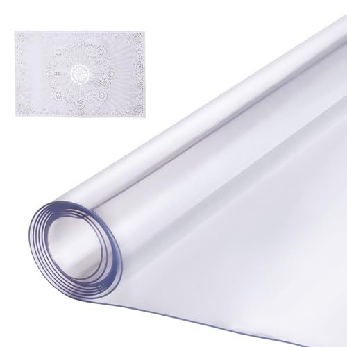 Vevor Tovaglia In Plastica 914X1219Mm Spessore 1,5 Mm Copertura Trasparente Protezione Tavolo Rettangolare Impermeabile Facile Da Pulire Tovaglia Per