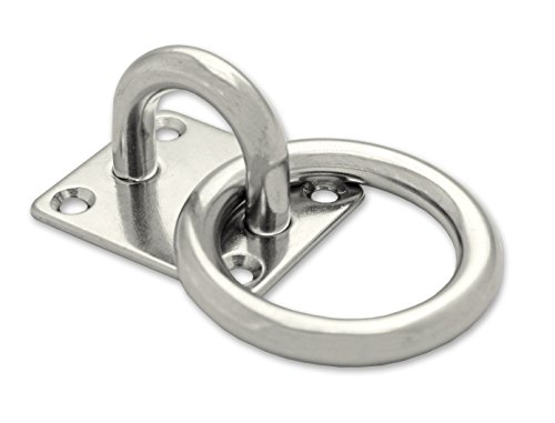 Docks Gmar69 Platino Quadrata Con Anello Mobile – Acciaio Inossidabile – Diametro Cablato 10 Mm – Diametro Interno Anello 50 Mm – Diametro Platino 50