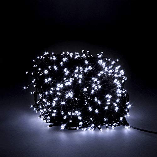 Guinalda Luces Navidad 1000 Leds Color Blanco Frio. Luz Navidad Interiores Y Exteriores Ip44