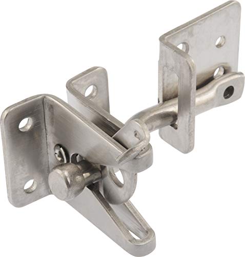 The Hillman Group 853341 Self-Adjusting Gate Latch – Stainless Steel 1-Pack
