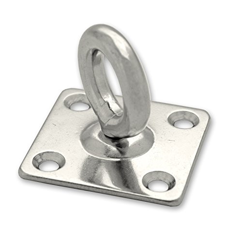 Docks Gmar66 – Set Di 2 Anelli Mobili Su Platino Quadrata – Acciaio Inossidabile – Diametro Cablato 8 Mm – Diametro Interno Anello 19 Mm – Dimensioni