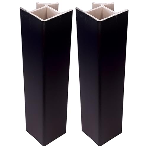 Cyclingcolors 2X Connettore Zoccolino Battiscopa Bordo Mobili Cucina Zoccolo Giunzione Multiangolo Angolare, 150Mm Nero 90°