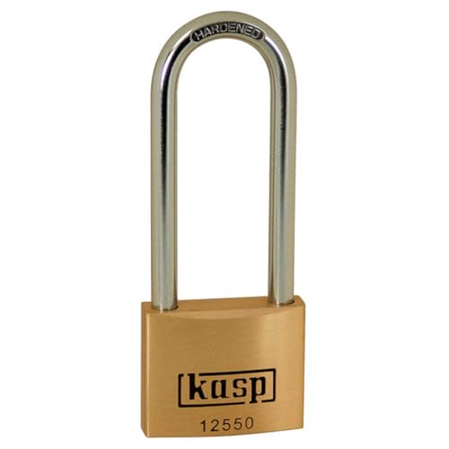 Kasp K12550L80D Lucchetto In Ottone Premium, 50 Mm, Arco Extra Alto