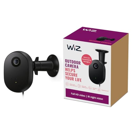 Wiz Telecamera Di Sicurezza Video Full Hd, Visione Notturna Ir, Rilevamento Del Movimento E Del Suono, Connessione Al Wi-Fi, Controllo Vocale/App, Fun