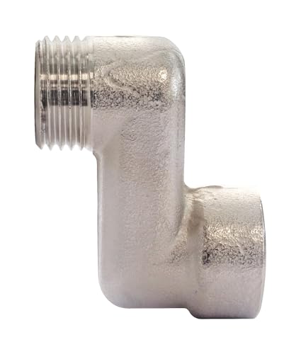 Somatherm For You, 601520708, Raccordo Eccentrico 30Mm Mf1/2 (15X21) In Ottone Nichelato, Facilita Il Collegamento Di Un Radiatore Con L'Arrivo Dell'A