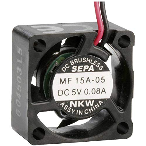 Sepa Mf15A05 - Filtro Assiale 5 V/Dc 0,6 M³/H (Lunghezza X Larghezza X Altezza) 15 X 15 X 8 Mm