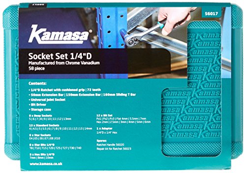 Kamasa 56017 - Set Di Chiavi, 0,6 Cm (Confezione Da 58 Pezzi)
