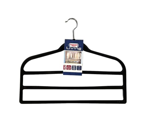 Domopak - 2 Grucce Appendiabiti Pantaloni Nere 45Cm