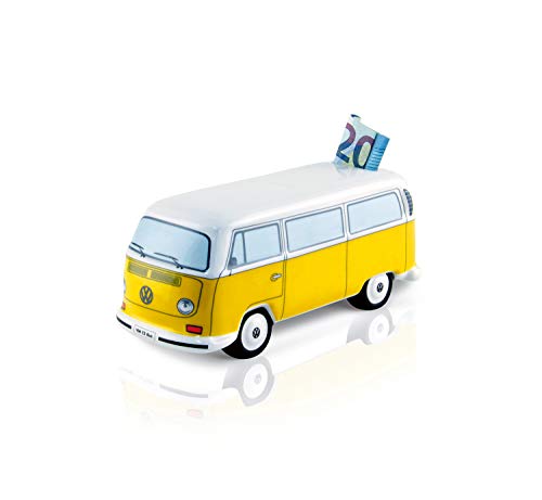Brisa Vw Collection Volkswagen Salvadanaio Vintage In Ceramica A Forma Di Furgoncino, Per Risparmiare Monete E Banconote, Vw Bus T2 Design (Bus Classi