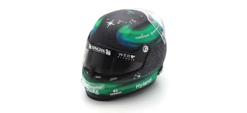 Spark Stake F1 Team Kick Sauber, Valtteri Bottas, Mini Casco In Scala 1/5, 2024, Modelli Stilo Helmets, Nero, Verde