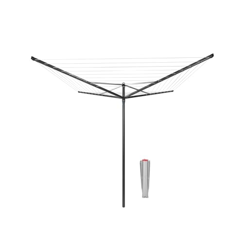 Brabantia - Stendibiancheria Topspinner - 50M Di Spazio Per Stendere - Corde Resistenti Ai Raggi Uv & Profilo Antiscivolo - Incluso Picchetto In Metal