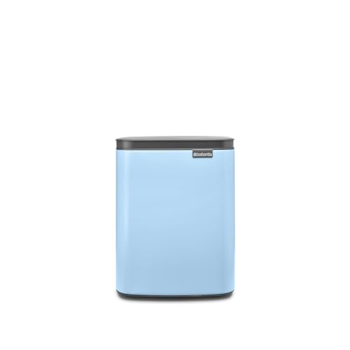 Brabantia Pattumiera Bo 7L - Piccolo Ed Elegante - Apertura E Chiusura Soft - Igienico E Poco Ingombrante - Appendibile A Parete - Per Bagno, Toilette
