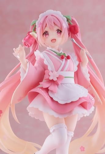 Taito Hatsune Miku - Statua In Pvc Newley Written Sakura Miku Japanese Cafe Ver. 18 Cm