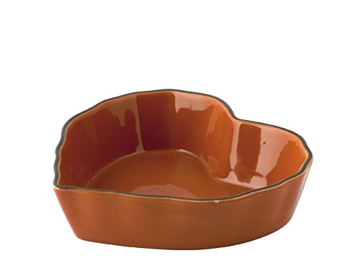 Habi 12051 Pirofila Stoneware Cuore, 19 Cm, Arancio, Stone Ware, Arancione