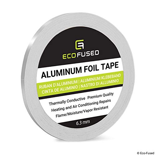 Eco-Fused Nastro Adesivo In Alluminio Premium - Per Riparazioni Condizionamento E Riscaldamento - Conduttore Termico - Resistente A Fiamme/Umidità/Vap