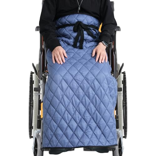 Zcyx Coperta Per Sedia A Rotelle, Antivento Coperta Calda Per Sedia A Rotelle In Peluche Ispessito - Coperta Per Sedia Gambe Per Adulti (Blu)