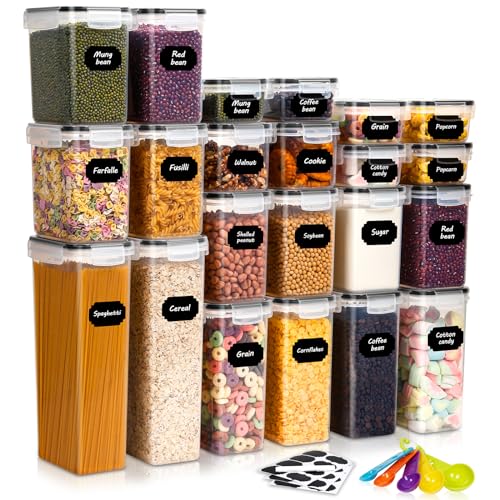 Otauoaea 22 Pezzi Contenitori Ermetici Per Alimenti,Contenitore Plastica Con Coperchio Per Alimenti Denza Bpa,Set Contenitori Per Alimenti Per Cereali