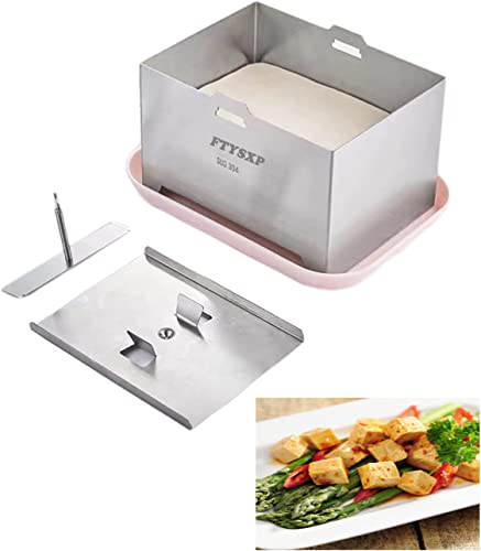 Ftysxp Tofu Press -304 In Acciaio Inox Vegano Tofu Press Per Accelerare La Rimozione Di Acqua Dalla Seta In 10-30 Min Per Tofu Solido O Extra Solido S