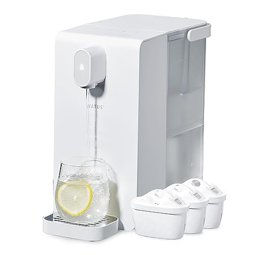 Watus Distributore Di Acqua Calda, Distributore Di Acqua Istantaneo, Erogatore Di Acqua Con Filtro E Riscaldamento, Contiene 3 Cartucce Filtranti, Fil