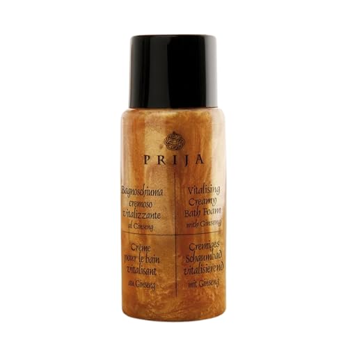 Prija Bagnoschiuma Cremoso Vitalizzante 40 Ml - Confezione Da 216 Pezzi - Veganok Certificato, Formula Naturale Con Estratti Vegetali, Ideale Per Hote