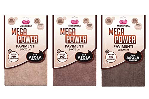 Dealo Microfibra Mega Power Pavimenti 50 X 70 Con Asola Centrale